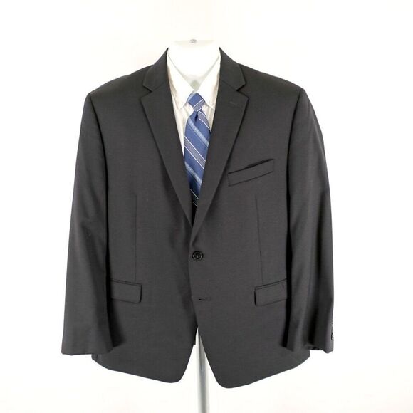 Calvin Klein Black Wool‎ 2 Button Blazer 42S - Picture 5 of 13